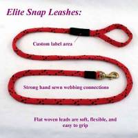 Dog Snap Leashes - 3/4" Snap Leashes (Flat Weave/Bronze)
