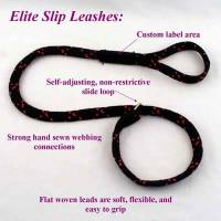 Dog Slip Leads - 3/4" Slip Leads (Flat Weave/Nickel)