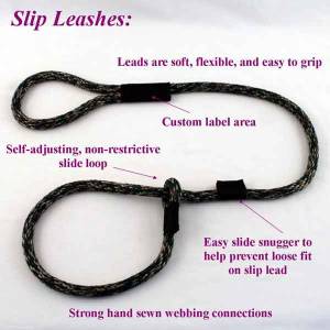 8' Round Slip Leash 1/2"