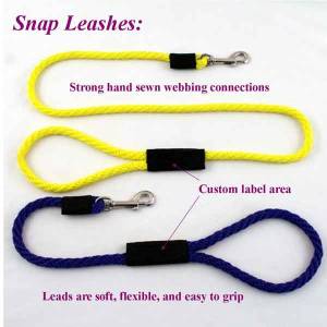 15 Ft Dog Snap Leash - Round 3/8"