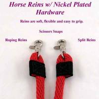 Horse Roping Reins - 5/8" Horse Roping Reins - 7.5 ft. Horse Roping Reins 5/8 in. Round with Nickel Plated Hardware
