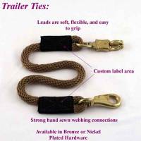 Horse Trailer Ties - 5/8" Horse Trailer Ties - 2.5 ft. Horse Trailer Tie 5/8 in. Round with Nickel Plated Bull and Panic Snap