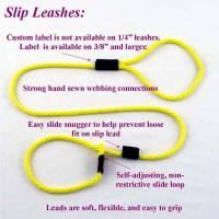 Dog Leashes and Collars for Training - Dog Slip Leashes - 1/4” Round Dog Slip Leash 15 Ft