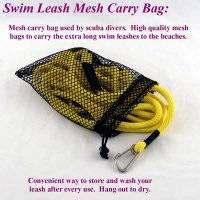 Dogs - Nylon Mesh Storage and Drying Bag - 7" by 10" Leash Storage Bag