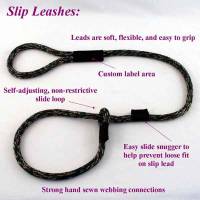 Dog Leashes and Collars for Training - Dog Slip Leashes - 5/8" Dog Training Slip Leashes