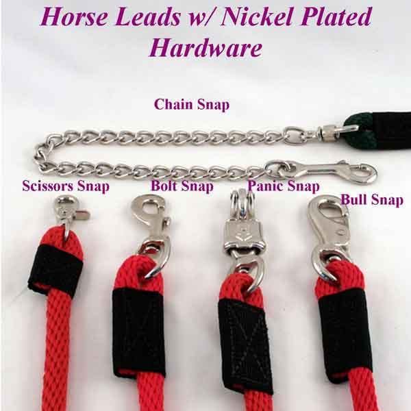 30 ft. Horse Lead Rope 5/8 in. Round with Nickel Plated Bolt Snap