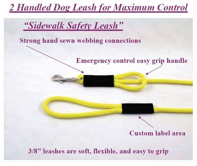 30 Foot Sidewalk Safety Dog Snap Leash 3/8" Round Polypropylene