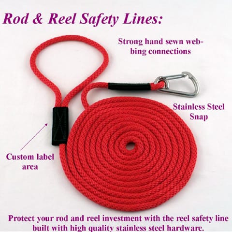5' Fishing Rod & Reel Safety Line (3/8" Round Polypropylene Rope)