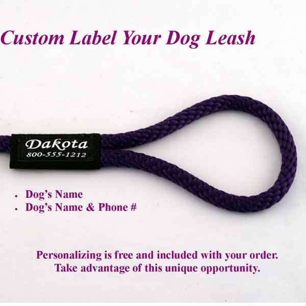 Custom Labled Dog Leashes - Dakota