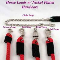 Soft Lines, Inc. - 6 ft. Horse Lead Rope 1/2 in. Round with Nickel Plated Chain Lead