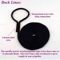 Soft Lines, Inc. - 25 Ft Boat Dock Line/Mooring Rope - 3/8" Round Polypropylene