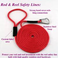 Soft Lines, Inc. - 5' Fishing Rod & Reel Safety Line (3/8" Round Polypropylene Rope)