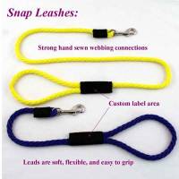 Dog leashes, 3/8" round dog snap leash information sheet