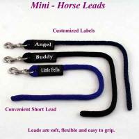 Horse lead ropes, horse lunge lines with personalized label, short length horse lead ropes