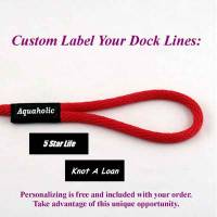 Boat dock lines, boat dock lines with personalized label