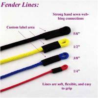 Floating Fender Lines - 3/8" Diameter - Soft Lines, Inc. - 5' Boat Fender Line 3/8"