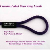 arthritic and handicap friendly slip leashes, dog slip leash with personalized label