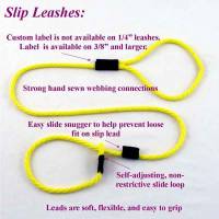 Dog Slip Lead/Slip Leash 4 Ft - Nylon 1/4” Round