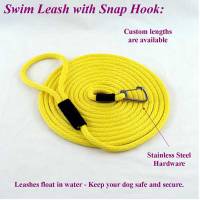 Soft Lines, Inc. - 15 Foot Swimming Dog Snap Leash 1/4" Round - Image 6